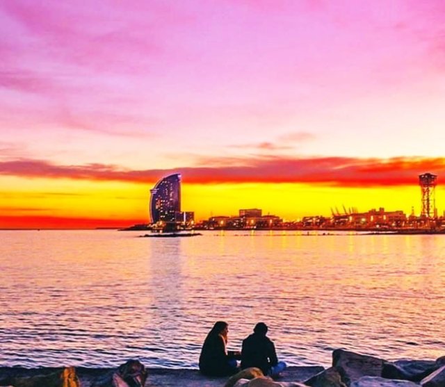 Atardecer en Barcelona